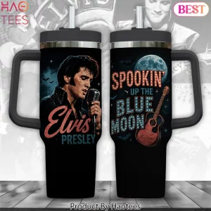Elvis Presley Spookin’ Up The Blue Moon Halloween 40oz Tumbler