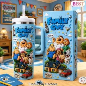 Family Guy Quahog Est 1999 3D Character Insulated Tumbler