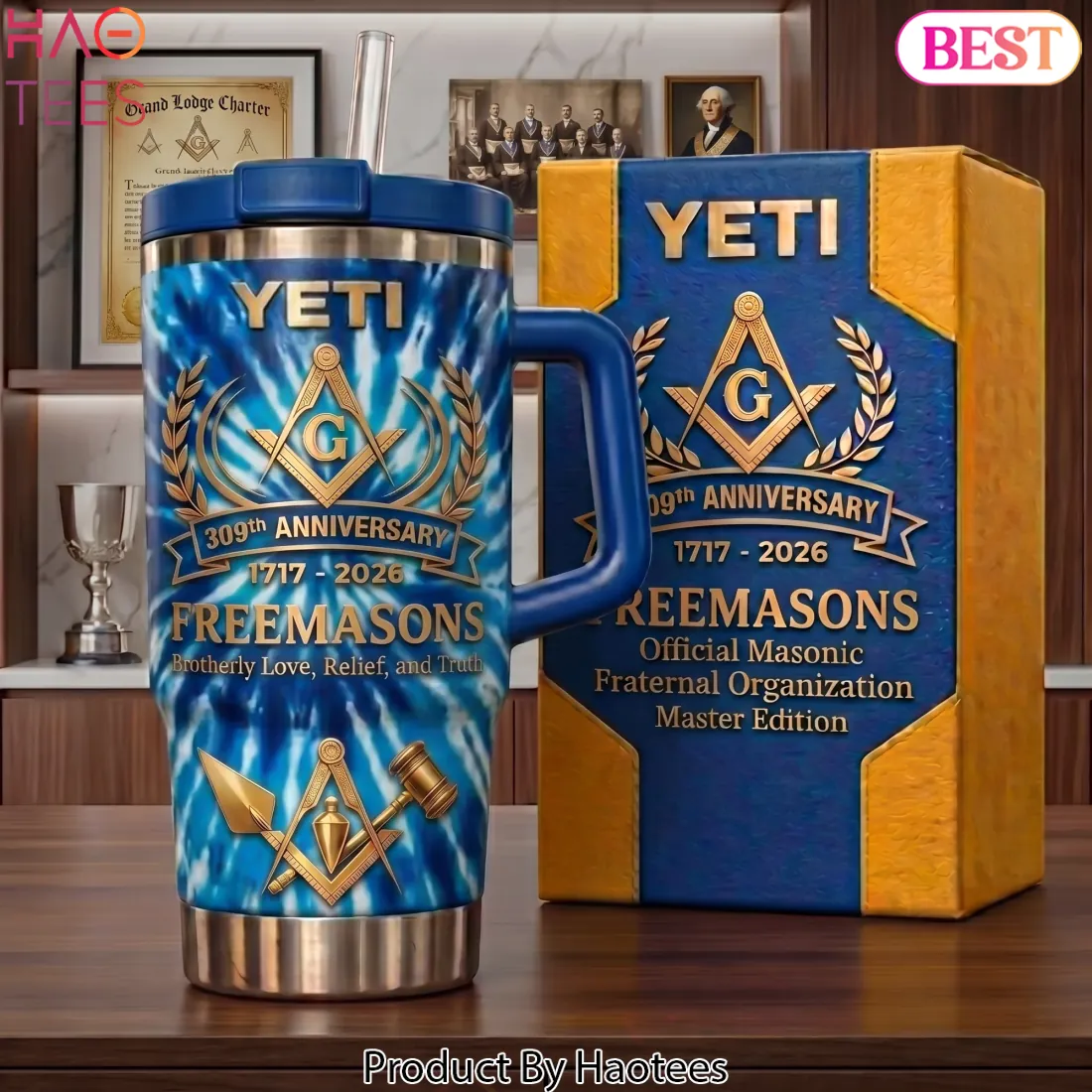Freemasons 309th Anniversary 1717-2026 Commemorative Yeti Tumbler Freemasons 309th Anniversary 1717-2026 Commemorative Yeti Tumbler