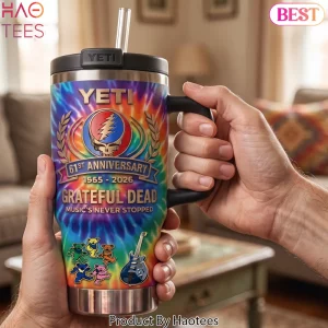 Grateful Dead 61st Anniversary Tie Dye Stainless Steel Handle Tumbler
