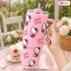 Hello Kitty Pink Insulated Travel Mug with Handle Tumbler