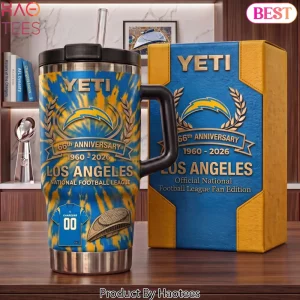 Los Angeles Chargers 66th Anniversary 1960-2026 Limited Edition Tumbler