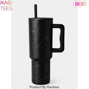 Matte Black Spider Web Halloween 40oz Insulated Tumbler