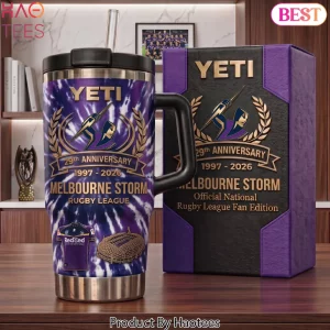 Melbourne Storm 29th Anniversary 1997-2026 Tie Dye Handle Tumbler