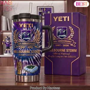 Melbourne Storm NRL 29th Anniversary Special Edition Purple Handle Tumbler Melbourne Storm NRL 29th Anniversary Special Edition Purple Handle Tumbler