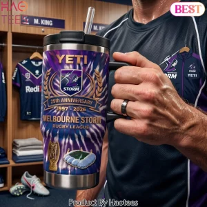 Melbourne Storm NRL 29th Anniversary Special Edition Purple Handle Tumbler