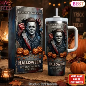 Michael Myers Halloween 48th Anniversary Personalized Horror Movie Insulated Tumbler