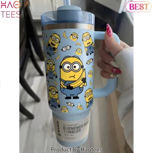 Minions Banana Print Insulated Stainless Steel 40oz Tumbler