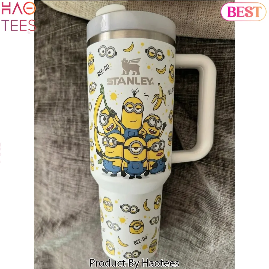 Minions Bee-Do Pattern 40oz Stainless Steel Tumbler Minions Bee-Do Pattern 40oz Stainless Steel Tumbler
