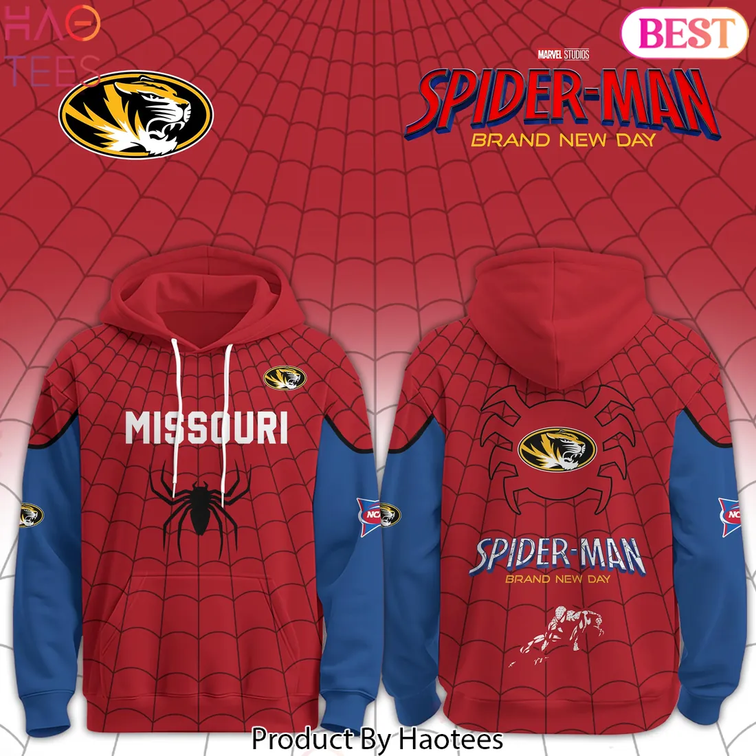 Missouri Tigers Spider-Man Brand New Day Limited Edition Hoodie Missouri Tigers Spider-Man Brand New Day Limited Edition Hoodie