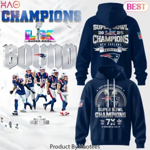 New England Patriots Super Bowl LX Champions Commemorative Hoodie