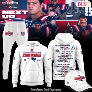 New England Patriots 2025 AFC Conference Champions Roster Hoodie