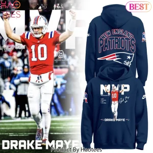 New England Patriots Drake Maye MVP Graphic Limited Edition Hoodie