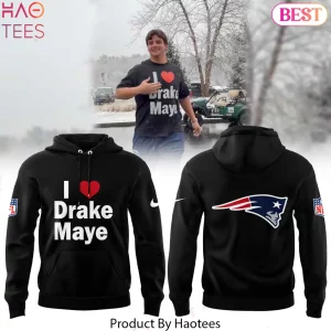 New England Patriots I Love Drake Maye Fan Graphic Hoodie