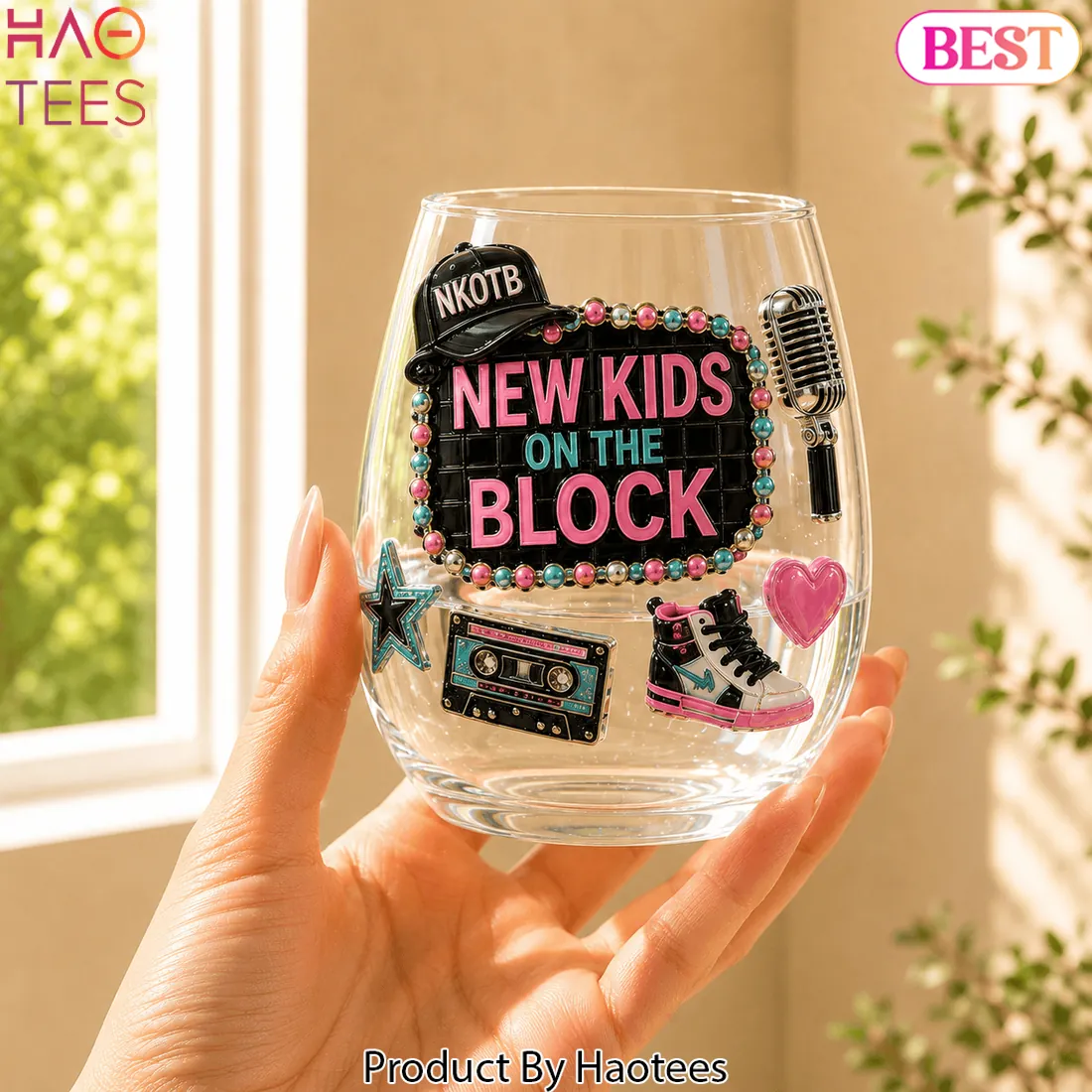 New Kids On The Block NKOTB Fan Collectible Whiskey Glass New Kids On The Block NKOTB Fan Collectible Whiskey Glass