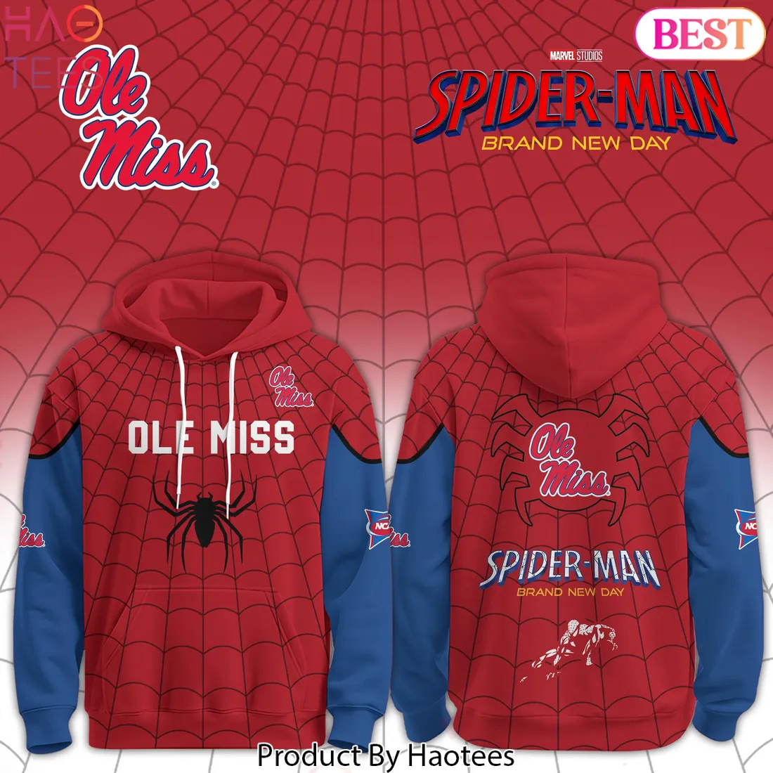 Ole Miss Rebels Marvel Spider-Man Brand New Day Graphic Hoodie Ole Miss Rebels Marvel Spider-Man Brand New Day Graphic Hoodie