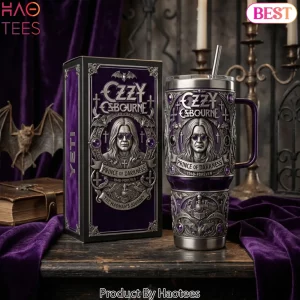 Ozzy Osbourne Prince Of Darkness 3D Embossed Travel Tumbler
