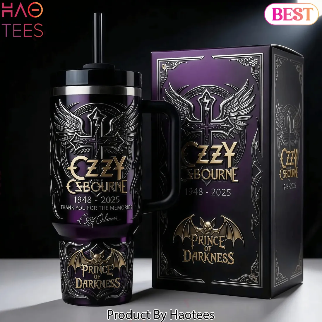 Ozzy Osbourne Prince Of Darkness Commemorative Handle Tumbler Ozzy Osbourne Prince Of Darkness Commemorative Handle Tumbler