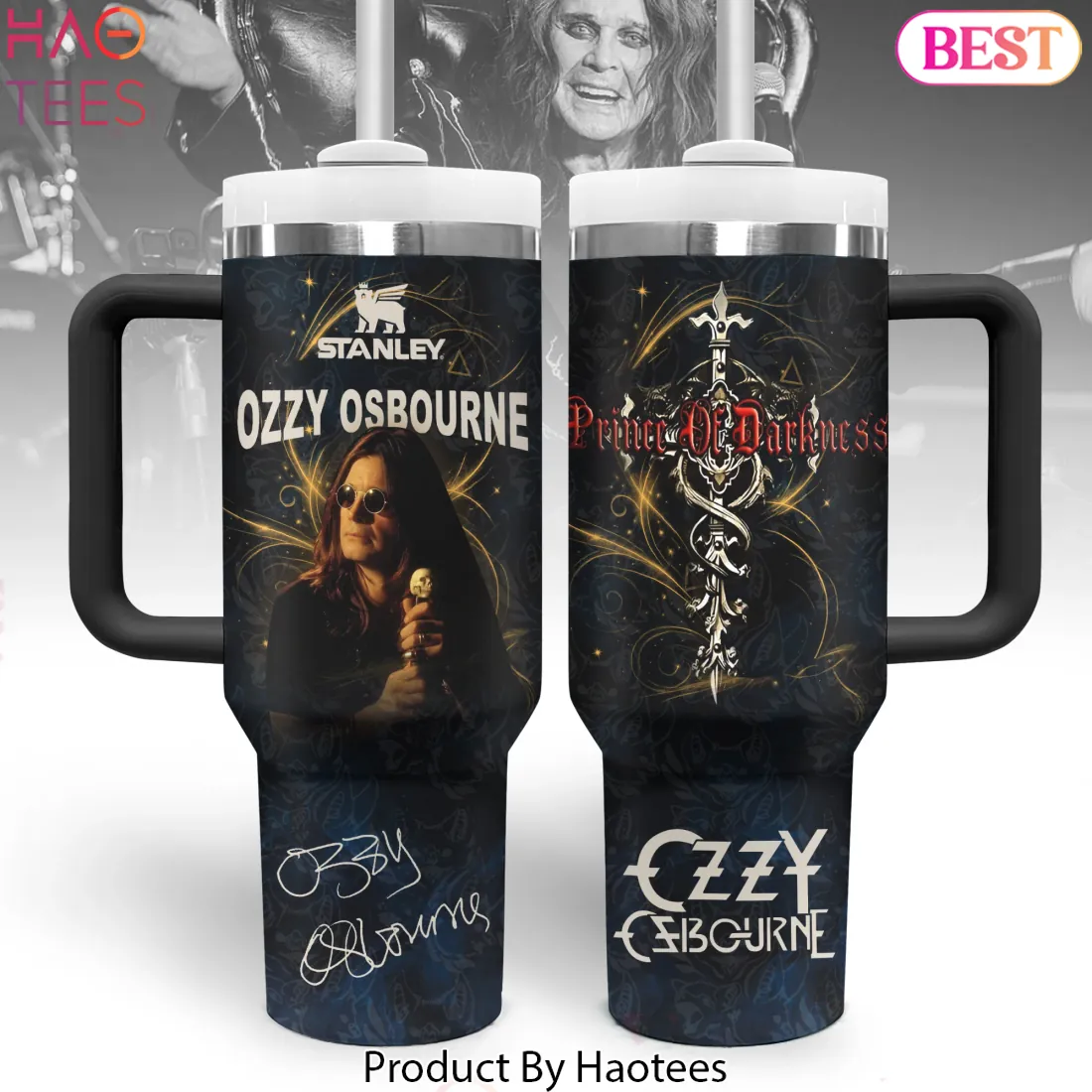 Ozzy Osbourne Prince Of Darkness Commemorative Stanley Tumbler Ozzy Osbourne Prince Of Darkness Commemorative Stanley Tumbler