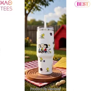 Peanuts Snoopy Gang Character Print 40oz Insulated Tumbler