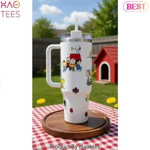 Peanuts Snoopy Gang Character Print 40oz Insulated Tumbler
