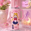 Personalized Sailor Moon Anime Character Travel Mug with Handle Tumbler