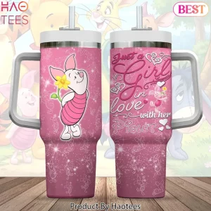 Piglet Just A Girl In Love With Her Piglet 40Oz Skinny Tumbler