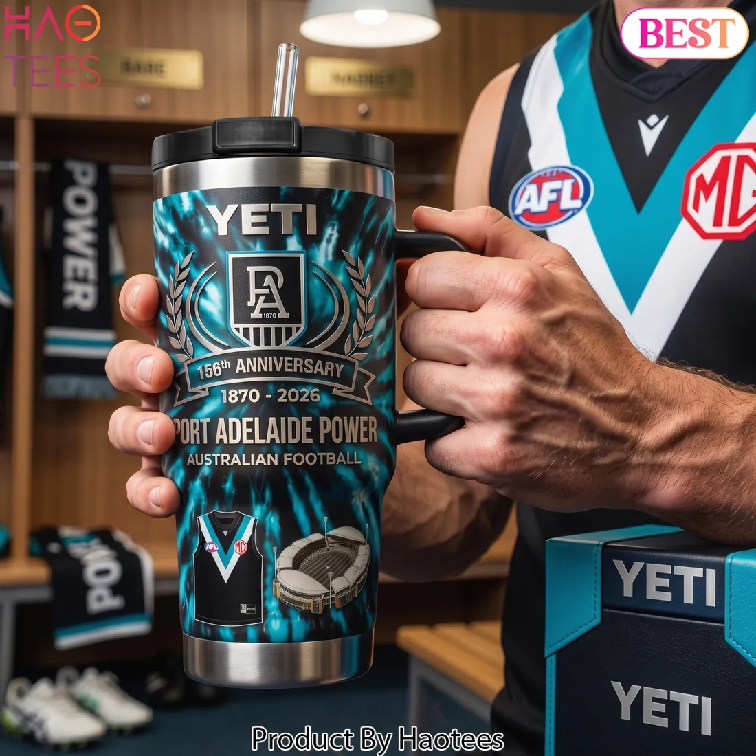 Port Adelaide Power 156th Anniversary Limited Edition Handle Tumbler Port Adelaide Power 156th Anniversary Limited Edition Handle Tumbler