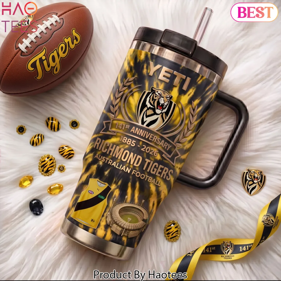 Richmond Tigers 141st Anniversary AFL Commemorative Tumbler Richmond Tigers 141st Anniversary AFL Commemorative Tumbler