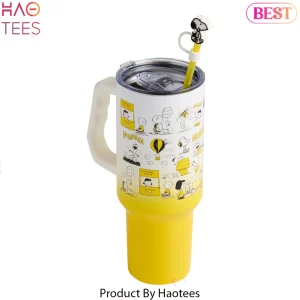 Snoopy Peanuts Comic Print 40oz Insulated Travel Tumbler