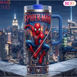 Spider-Man Daily Bugle 3D Graphic Insulated Travel Tumbler
