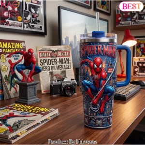 Spider-Man Daily Bugle 3D Graphic Insulated Travel Tumbler