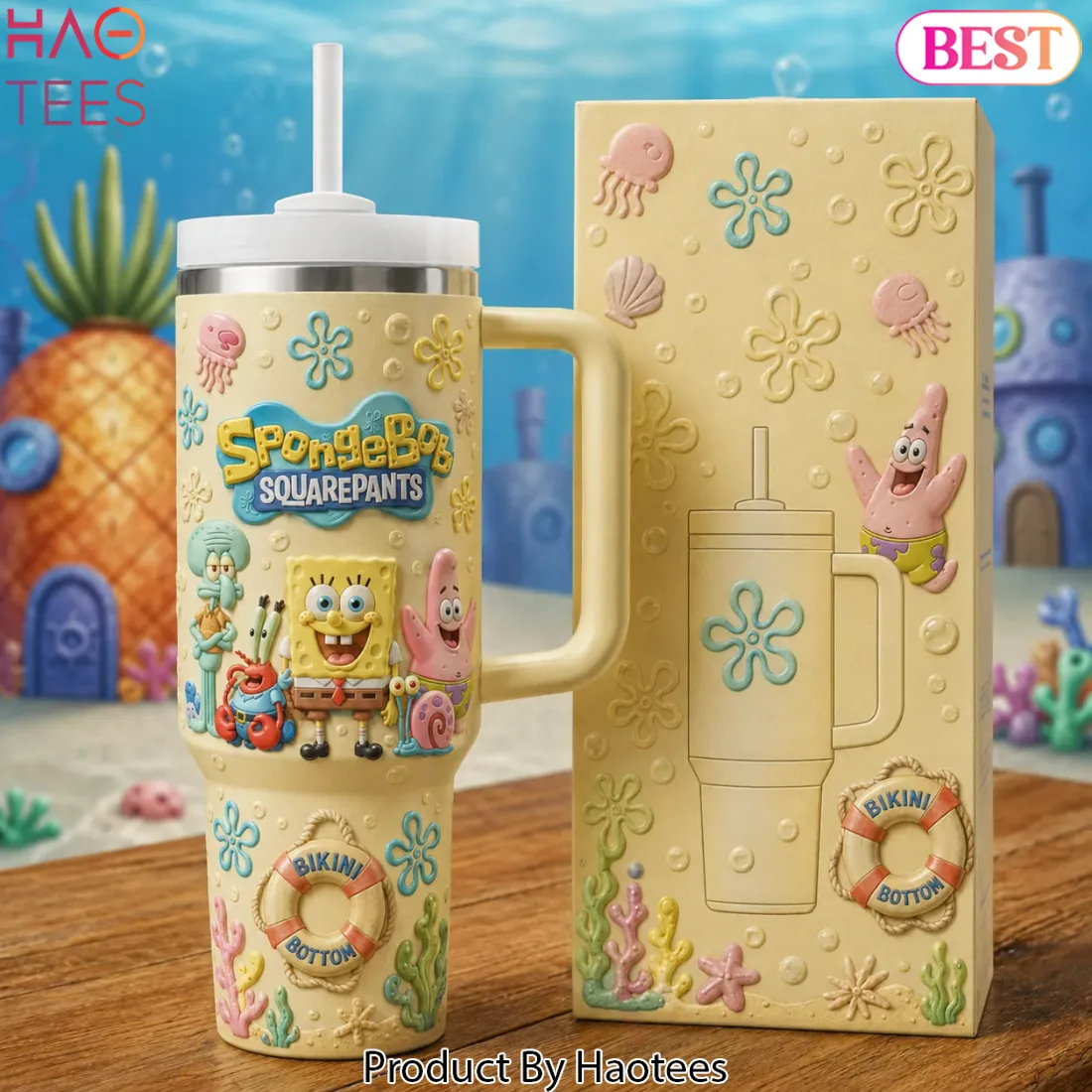 SpongeBob SquarePants Bikini Bottom 3D Design Insulated Tumbler SpongeBob SquarePants Bikini Bottom 3D Design Insulated Tumbler