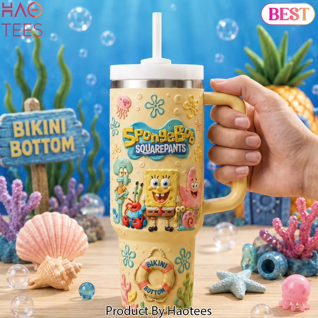SpongeBob SquarePants Bikini Bottom 3D Design Insulated Tumbler SpongeBob SquarePants Bikini Bottom 3D Design Insulated Tumbler