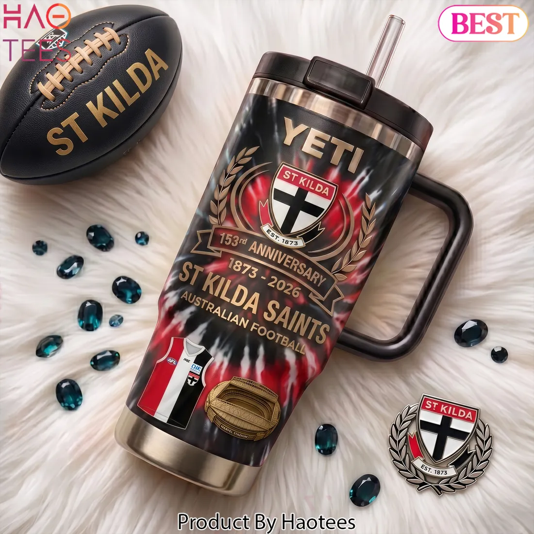 St Kilda Saints 153rd Anniversary AFL Commemorative Handle Tumbler St Kilda Saints 153rd Anniversary AFL Commemorative Handle Tumbler