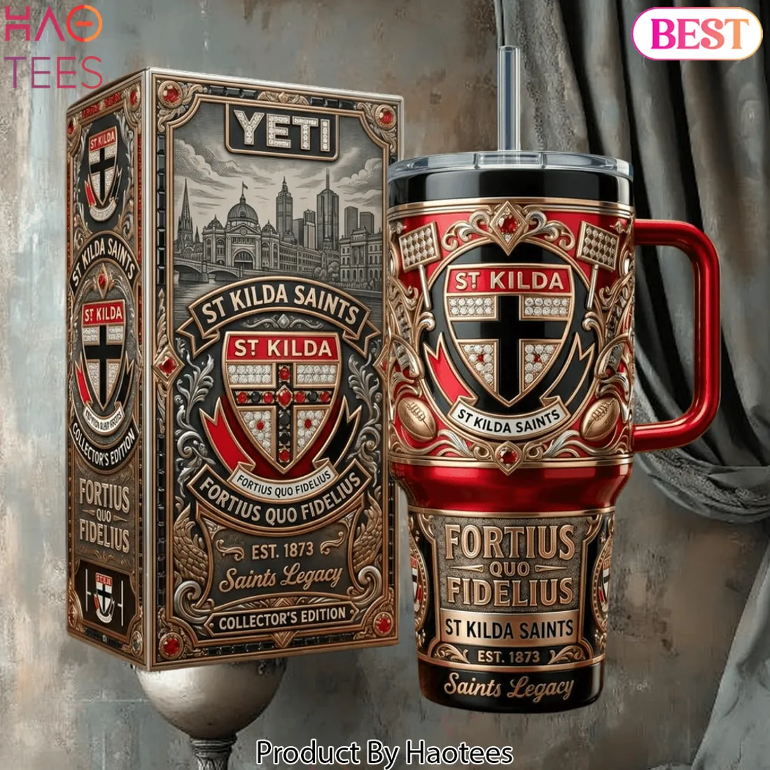 St Kilda Saints Collector Edition Premium Handle Tumbler St Kilda Saints Collector Edition Premium Handle Tumbler