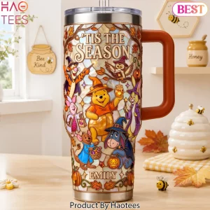 Tis The Season Winnie The Pooh Halloween Personalized 40oz Tumbler
