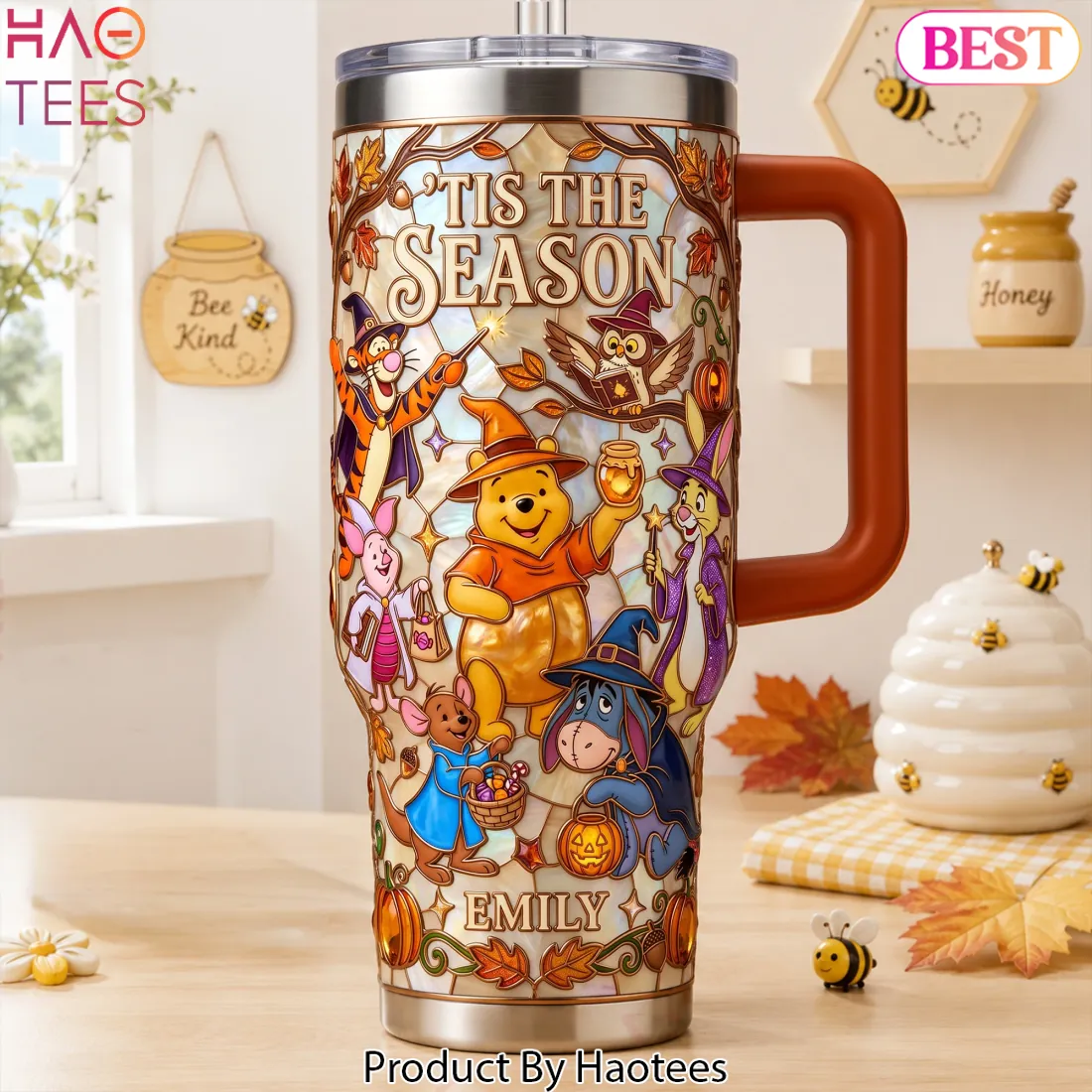 Tis The Season Winnie The Pooh Halloween Personalized 40oz Tumbler Tis The Season Winnie The Pooh Halloween Personalized 40oz Tumbler