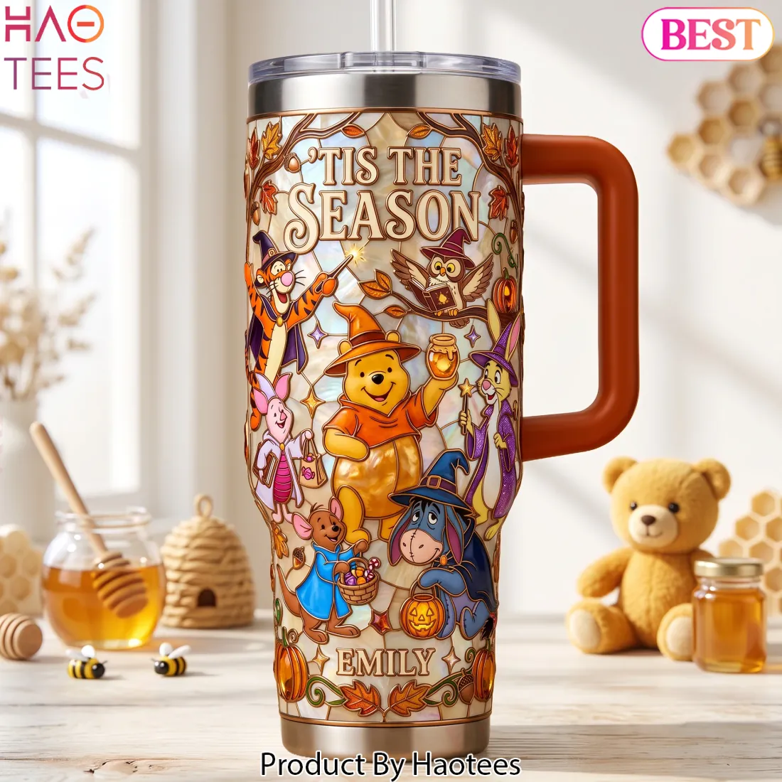 Tis The Season Winnie The Pooh Halloween Personalized 40oz Tumbler Tis The Season Winnie The Pooh Halloween Personalized 40oz Tumbler