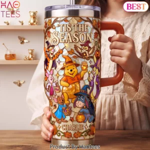 Tis The Season Winnie The Pooh Halloween Personalized 40oz Tumbler