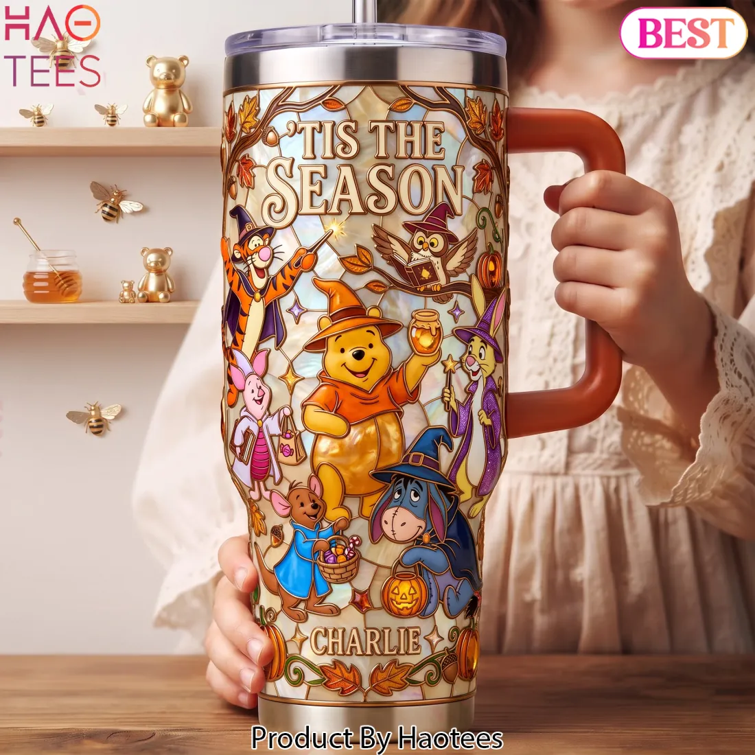 Tis The Season Winnie The Pooh Halloween Personalized 40oz Tumbler Tis The Season Winnie The Pooh Halloween Personalized 40oz Tumbler