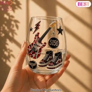 Van Halen 5150 Guitar Theme Premium Whiskey Glass