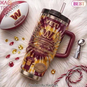 Washington Commanders 94th Anniversary Tie Dye Yeti Tumbler