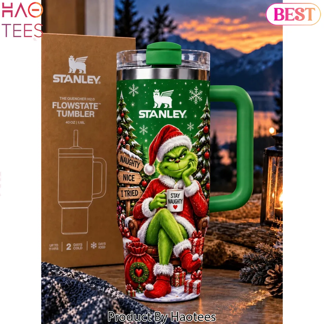 Grinch Stay Naughty Christmas Holiday Green 40oz Tumbler Grinch Stay Naughty Christmas Holiday Green 40oz Tumbler