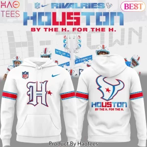 Houston Texans By The H. For The H. White Pullover Hoodie