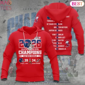 Ole Miss Rebels 2026 Allstate Sugar Bowl Champions Commemorative Red Hoodie