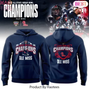 Ole Miss Rebels 2026 Sugar Bowl Champions Blue Hoodie