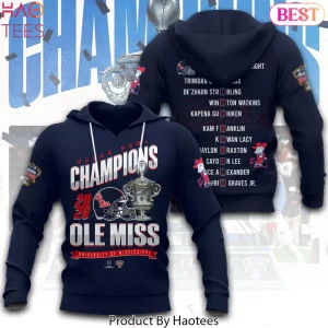 Ole Miss Rebels 2026 Sugar Bowl Champions Commemorative Pullover Hoodie