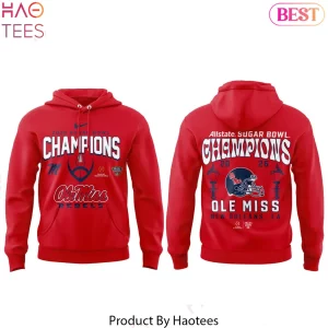 Ole Miss Rebels 2026 Sugar Bowl Champions Commemorative Red Hoodie