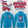 Ole Miss Rebels 2026 Sugar Bowl Champions Limited Edition Blue Hoodie